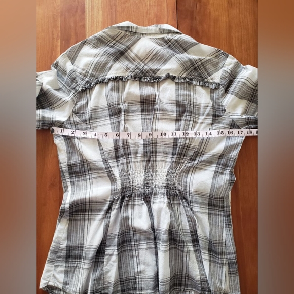 Seductions Plaid Blouse size Large - Picture 6 of 11